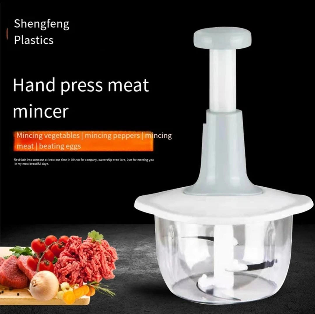 Manual Hand Push Chopper | Multi-functional Vegetable Meat Grinder, Grater, Chopper -