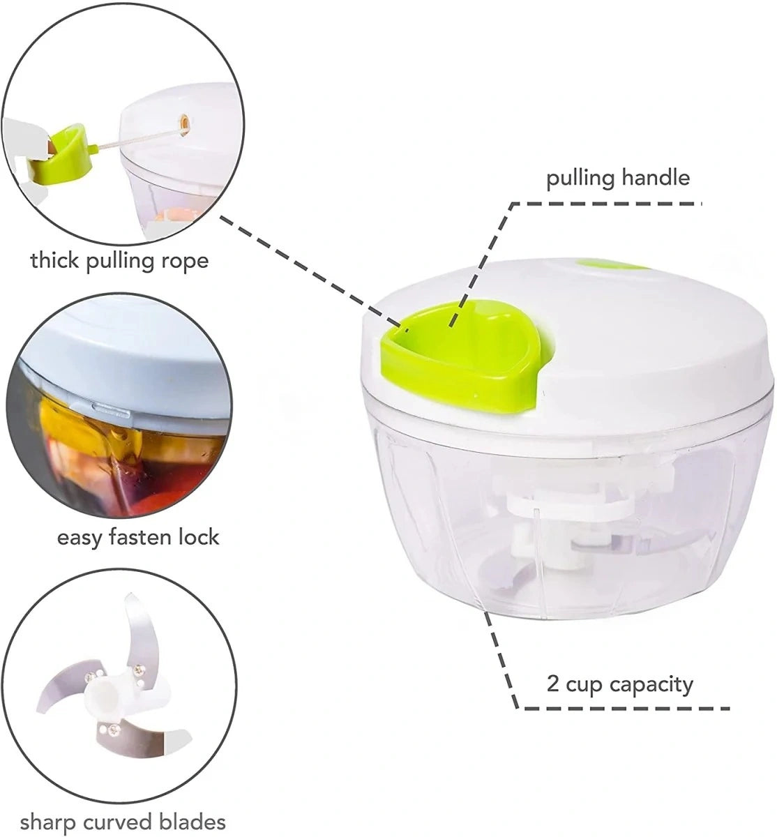 Best Quality Manual Spin Cutter For Kitchen Hand Pulled Chopper Grinder
