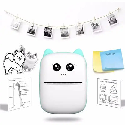 Mini Portable Thermal Printer | Wireless Bluetooth Pocket Photo Printer | 1 Paper Roll Included | Random Colour